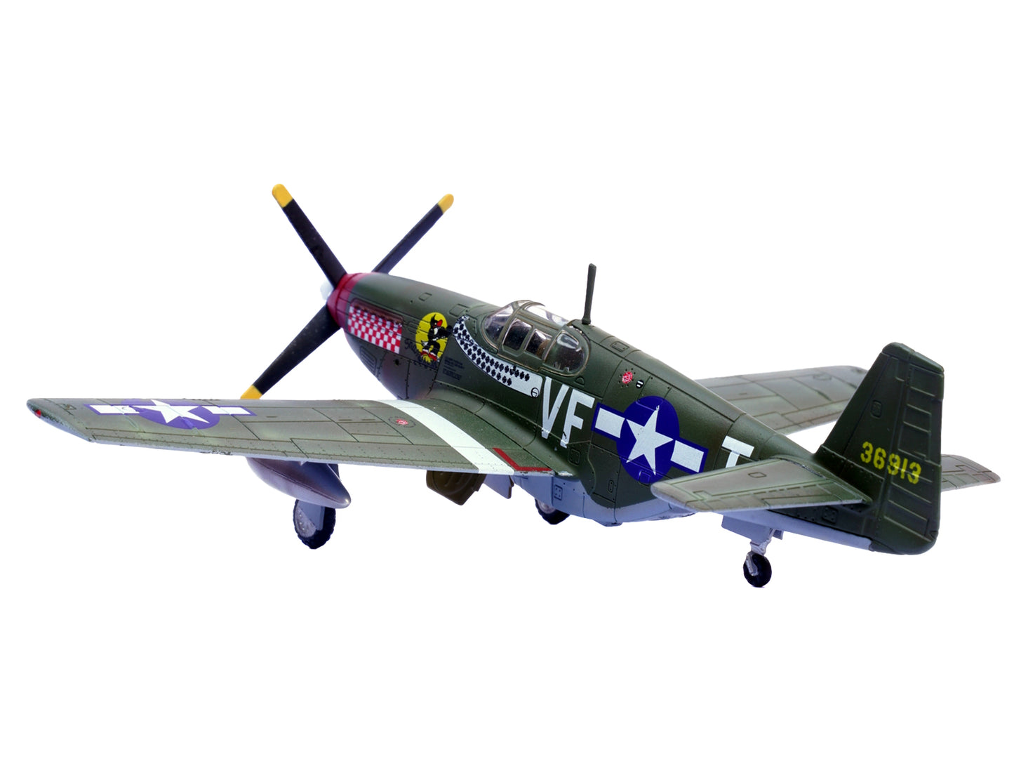 North American P-51B Mustang Aircraft "Shangri-La 336th Fighter Squadron 4th Fighter Group" (1944) United States Army Air Forces 1/72 Diecast Model Airplane by Legion