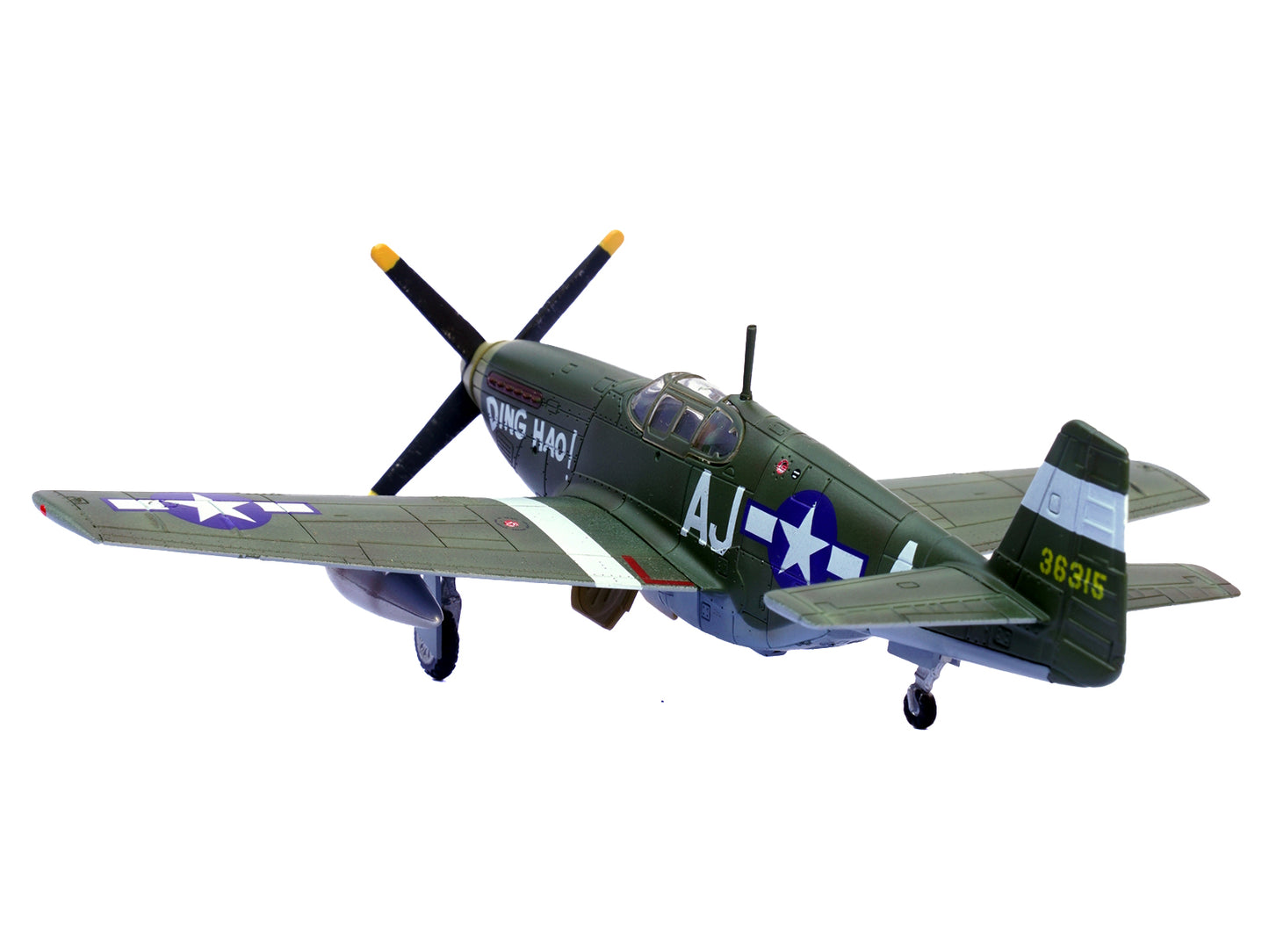 North American P-51B Mustang Aircraft "Ding Hao! 356th Fighter Squadron 354th Fighter Group" (1944) United States Army Air Forces 1/72 Diecast Model Airplane by Legion