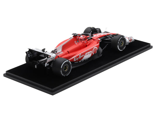 Ferrari SF-23 #16 Charles Leclerc 2nd Place Formula One F1 "Las Vegas GP" (2023) with Acrylic Display Case 1/18 Model Car by LookSmart