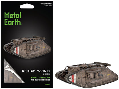 Model Kit British Mark IV Tank (Moderate Difficulty) Steel Model by Metal Earth