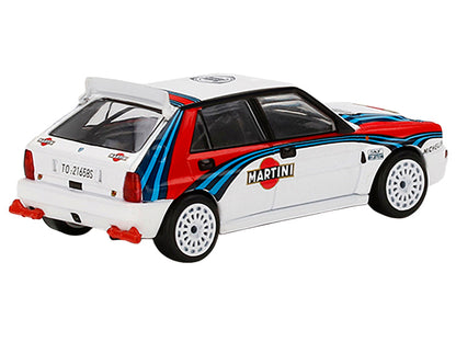 Lancia Delta HF Integrale Evoluzione White with Graphics "Martini Racing" 1/64 Diecast Model Car by Mini GT