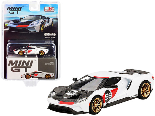 Ford GT #98 Ken Miles Heritage Edition (2021) Limited Edition to 3000 pieces Worldwide 1/64 Diecast Model Car by Mini GT