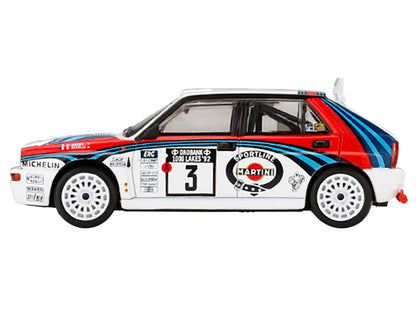 Lancia Delta HF Integrale Evoluzione #3 Didier Auriol - Bernard Occelli Winner "Rally 1000 Lakes" (1992) 1/64 Diecast Model Car by Mini GT