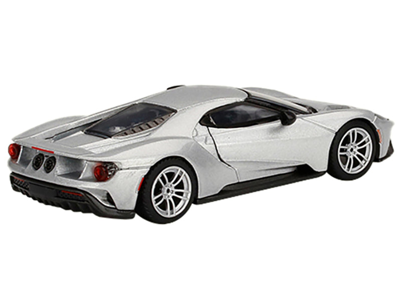 Ford GT Ingot Silver Metallic Limited Edition to 2400 pieces Worldwide 1/64 Diecast Model Car by Mini GT