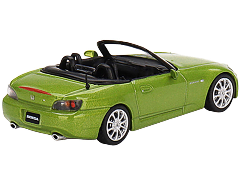 Honda S2000 (AP2) Convertible Lime Green Metallic Limited Edition to 1800 pieces Worldwide 1/64 Diecast Model Car by Mini GT