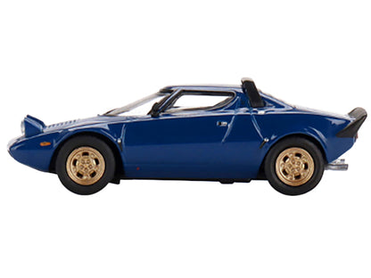 Lancia Stratos HF Stradale Bleu Vincennes Blue Limited Edition to 1800 pieces Worldwide 1/64 Diecast Model Car by Mini GT