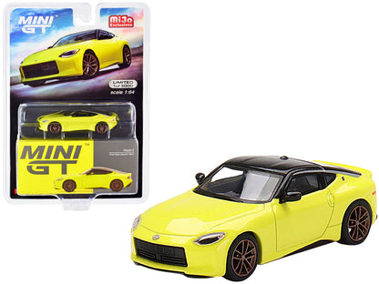 2023 Nissan Z Proto Spec Ikazuchi Yellow with Black Top Limited Edition to 3000 pieces Worldwide 1/64 Diecast Model Car by Mini GT