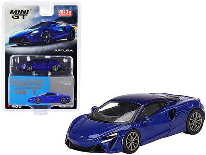 McLaren Artura Volcano Blue Metallic Limited Edition to 3000 pieces Worldwide 1/64 Diecast Model Car by Mini GT