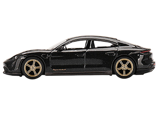 Porsche Taycan Turbo S Volcano Gray Metallic Limited Edition to 1800 pieces Worldwide 1/64 Diecast Model Car by Mini GT