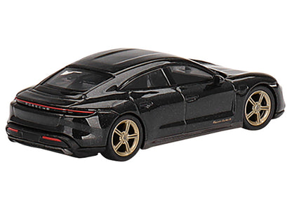 Porsche Taycan Turbo S Volcano Gray Metallic Limited Edition to 1800 pieces Worldwide 1/64 Diecast Model Car by Mini GT