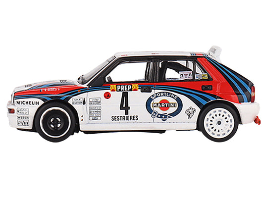 Lancia Delta HF Integrale Evoluzione #4 Didier Auriol - Bernard Occelli "Martini Racing" Winner "Rally MonteCarlo" (1992) Limited Edition to 1440 pieces Worldwide 1/64 Diecast Model Car by Mini GT