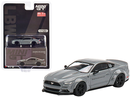 Ford Mustang LB-Works Gray "LB Performance" Limited Edition to 3600 pieces Worldwide 1/64 Diecast Model Car by Mini GT