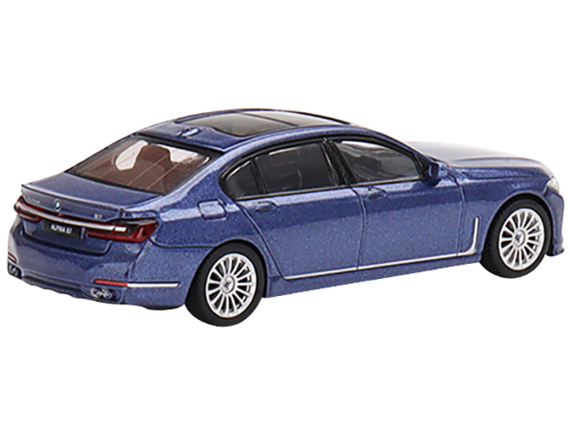 BMW Alpina B7 xDrive Alpina Blue Metallic with Sunroof Limited Edition to 2040 pieces Worldwide 1/64 Diecast Model Car by Mini GT