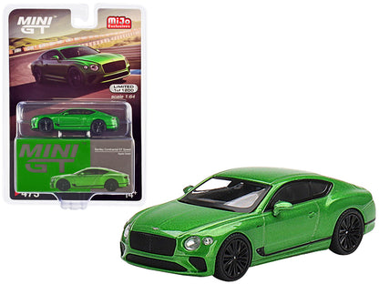 2022 Bentley Continental GT Speed Apple Green Metallic Limited Edition to 1200 pieces Worldwide 1/64 Diecast Model Car by Mini GT