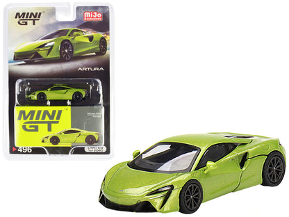 McLaren Artura Flux Green Metallic Limited Edition to 2040 pieces Worldwide 1/64 Diecast Model Car by Mini GT