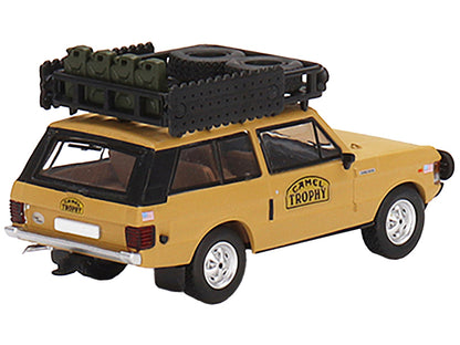 Range Rover with Roofrack Tan "Camel Trophy - Papua New Guinea Team USA" (1982) Limited Edition to 2400 pieces Worldwide 1/64 Diecast Model Car by Mini GT