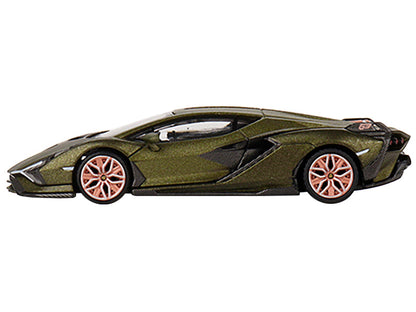 Lamborghini Sian FKP 37 "Presentation Edition" Matt Green Metallic Limited Edition to 4800 pieces Worldwide 1/64 Diecast Model Car by Mini GT