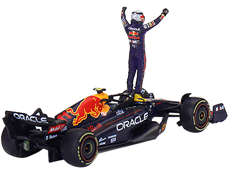 Red Bull Racing RB18 #11 Sergio Perez "Oracle" Winner "Monaco GP" (2022) with Driver Figure Limited Edition 1/64 Diecast Model Car by True Scale Miniatures