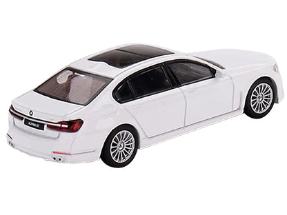 BMW Alpina B7 xDrive Alpine White with Sunroof Limited Edition to 1800 pieces Worldwide 1/64 Diecast Model Car by Mini GT