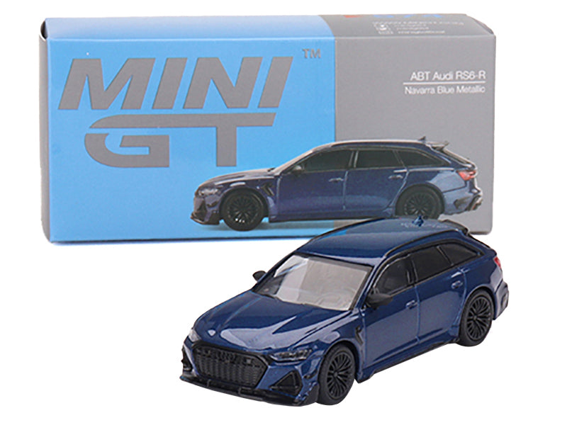 Audi RS6-R ABT Navarra Blue Metallic Limited Edition to 3240 pieces Worldwide 1/64 Diecast Model Car by Mini GT