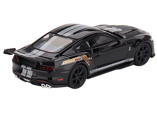 Shelby GT500 Dragon Snake Concept Black with Gray Stripes Limited Edition to 5400 pieces Worldwide 1/64 Diecast Model Car by Mini GT