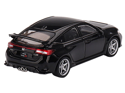 2023 Honda Civic Type R Crystal Black Pearl with Advan GT Wheels Limited Edition to 3240 pieces Worldwide 1/64 Diecast Model Car by Mini GT