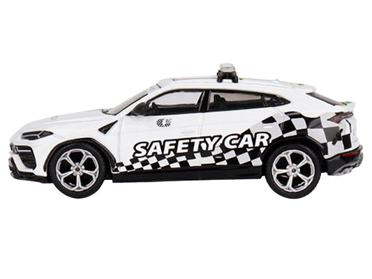 Lamborghini Urus White with Graphics "2022 Macau GP Official Safety Car" Limited Edition to 3000 pieces Worldwide 1/64 Diecast Model Car by Mini GT