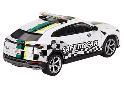 Lamborghini Urus White with Graphics "2022 Macau GP Official Safety Car" Limited Edition to 3000 pieces Worldwide 1/64 Diecast Model Car by Mini GT