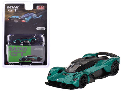 Aston Martin Valkyrie Racing Green Metallic Limited Edition to 3960 pieces Worldwide 1/64 Diecast Model Car by Mini GT