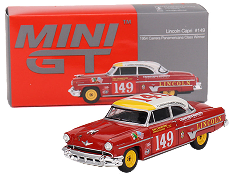 Lincoln Capri #149 Ray Crawford - Enrique Iglesias Class Winner "Carrera Panamericana" (1954) Limited Edition to 3960 pieces Worldwide 1/64 Diecast Model Car by Mini GT