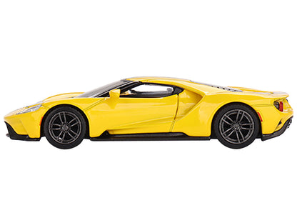 Ford GT Triple Yellow with Black Stripes Limited Edition to 1800 pieces Worldwide 1/64 Diecast Model Car by Mini GT