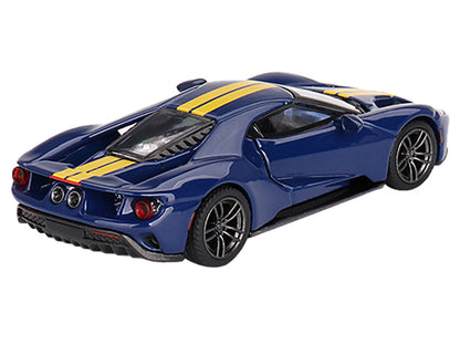 Ford GT Sunoco Blue with Yellow Stripes Limited Edition to 3600 pieces Worldwide 1/64 Diecast Model Car by Mini GT