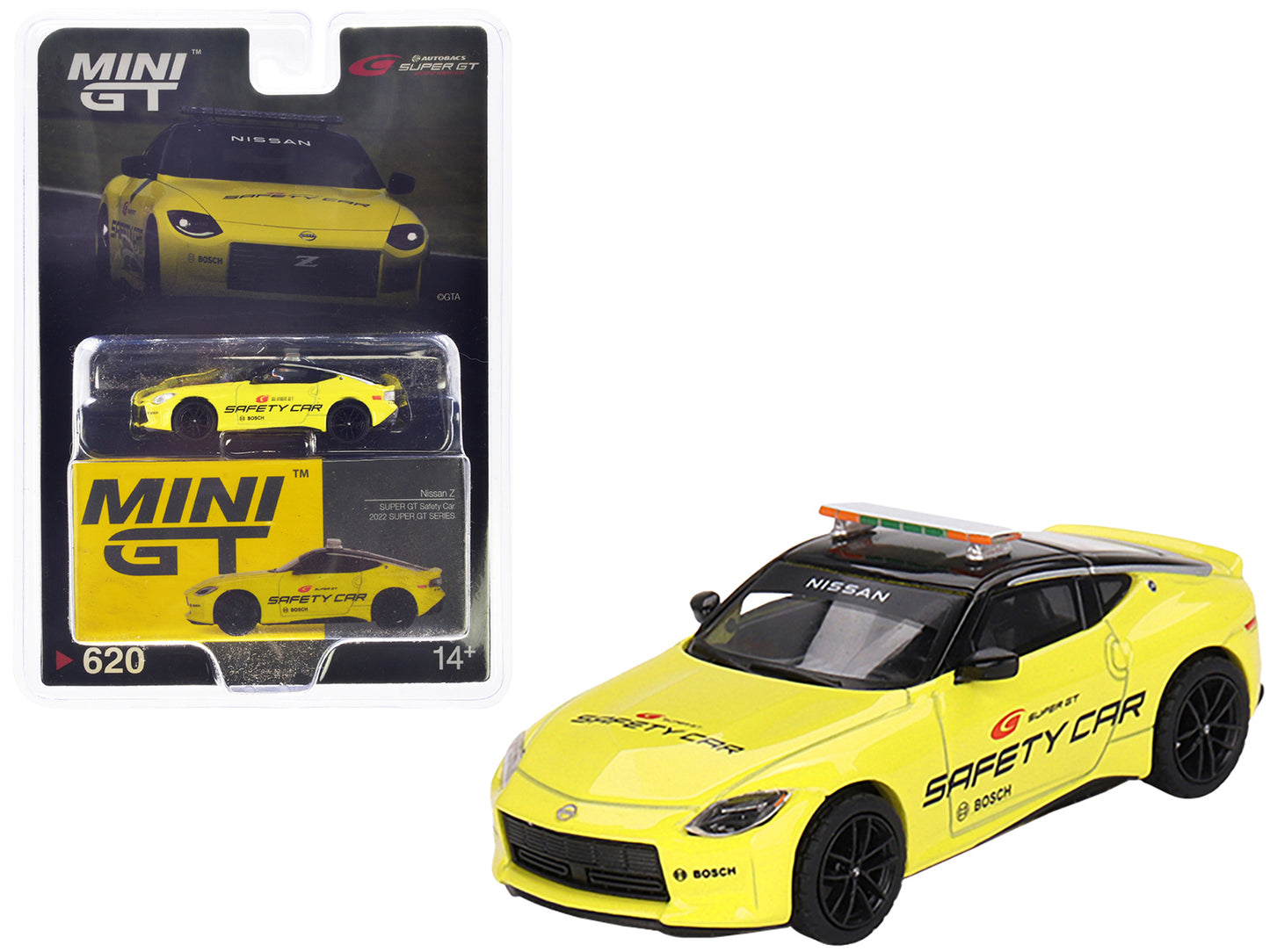 2023 Nissan Z Performance Yellow with Black Top "Safety Car - Super GT Series" (2022) Limited Edition 1/64 Diecast Model Car by Mini GT