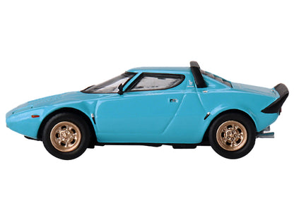 Lancia Stratos HF Stradale Azzuro Chiaro Blue Limited Edition to 1800 pieces Worldwide 1/64 Diecast Model Car by Mini GT