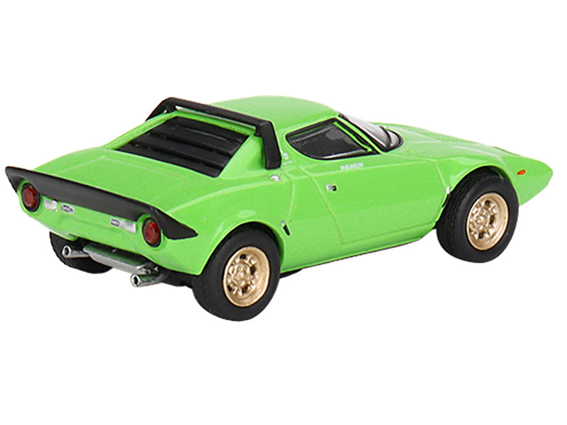 Lancia Stratos HF Stradale Verde Chiaro Green Limited Edition to 1200 pieces Worldwide 1/64 Diecast Model Car by Mini GT