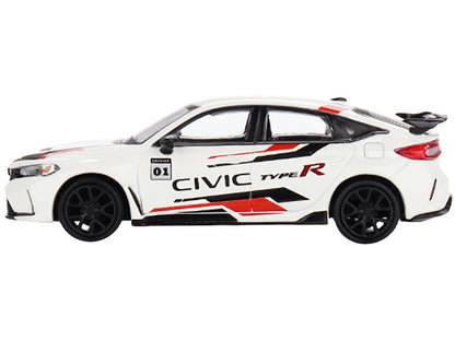 2023 Honda Civic Type R #01 White with Graphics "2023 Honda Thanks Day Vietnam" Limited Edition to 2880 pieces Worldwide 1/64 Diecast Model Car by Mini GT