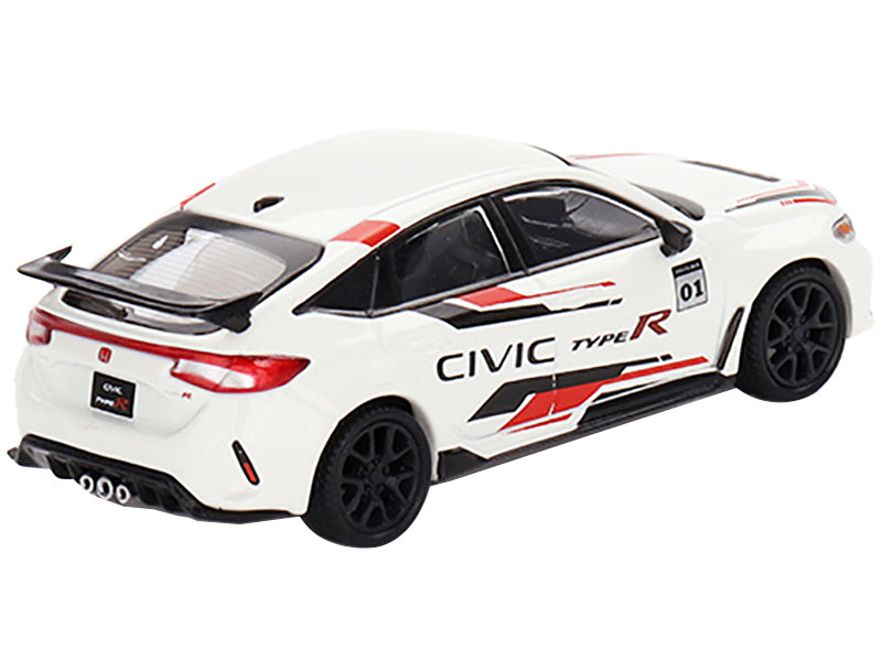 2023 Honda Civic Type R #01 White with Graphics "2023 Honda Thanks Day Vietnam" Limited Edition to 2880 pieces Worldwide 1/64 Diecast Model Car by Mini GT