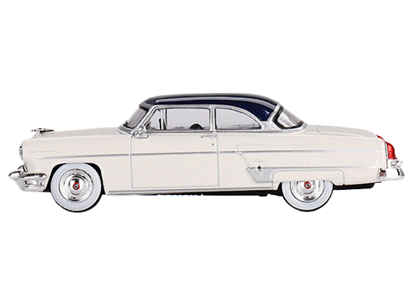 1954 Lincoln Capri Arctic White with Atlantic Blue Top Limited Edition to 3000 pieces Worldwide 1/64 Diecast Model Car by Mini GT