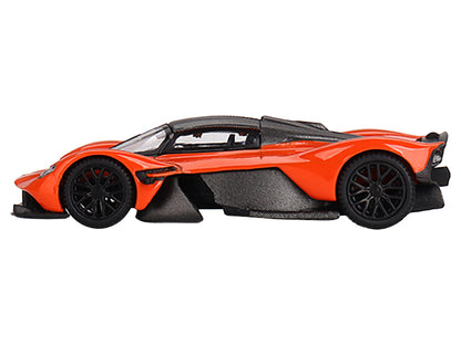 Aston Martin Valkyrie Maximum Orange with Carbon Top Limited Edition to 2640 pieces Worldwide 1/64 Diecast Model Car by Mini GT