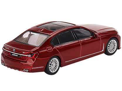 BMW Alpina B7 xDrive Aventurin Dark Red with Sunroof Limited Edition to 1800 pieces Worldwide 1/64 Diecast Model Car by Mini GT