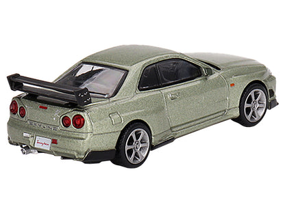 Nissan Skyline GT-R (R34) "Tommykaira R-z" RHD (Right Hand Drive) Millenium Jade Metallic Limited Edition to 6000 pieces Worldwide 1/64 Diecast Model Car by Mini GT