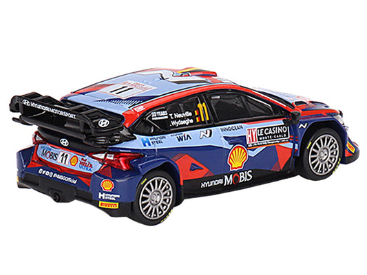 Hyundai i20 N Rally1 Hybrid #11 Thierry Neuville - Martijn Wydaeghe "Hyundai Shell Mobis WRT" 3rd Place "Monte Carlo Rally" (2023) Limited Edition to 3960 pieces Worldwide 1/64 Diecast Model Car by Mini GT