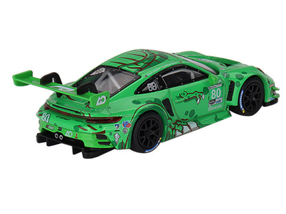 Porsche 911 GT3 R #80 P. J. Hyett - Gunnar Jeannette - Sebastian Priaulx "AO Racing Team" GTD IMSA "12 Hours of Sebring" (2023) Limited Edition 1/64 Diecast Model Car by Mini GT