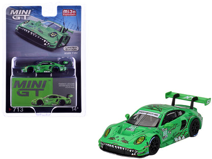 Porsche 911 GT3 R #80 P. J. Hyett - Gunnar Jeannette - Sebastian Priaulx "AO Racing Team" GTD IMSA "12 Hours of Sebring" (2023) Limited Edition 1/64 Diecast Model Car by Mini GT