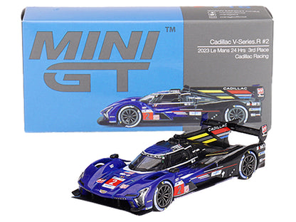 Cadillac V-Series.R #2 Earl Bamber - Alex Lynn - Richard Westbrook "Cadillac Racing" 3rd Place "24 Hours of Le Mans" (2023) Limited Edition to 5400 pieces Worldwide 1/64 Diecast Model Car by Mini GT