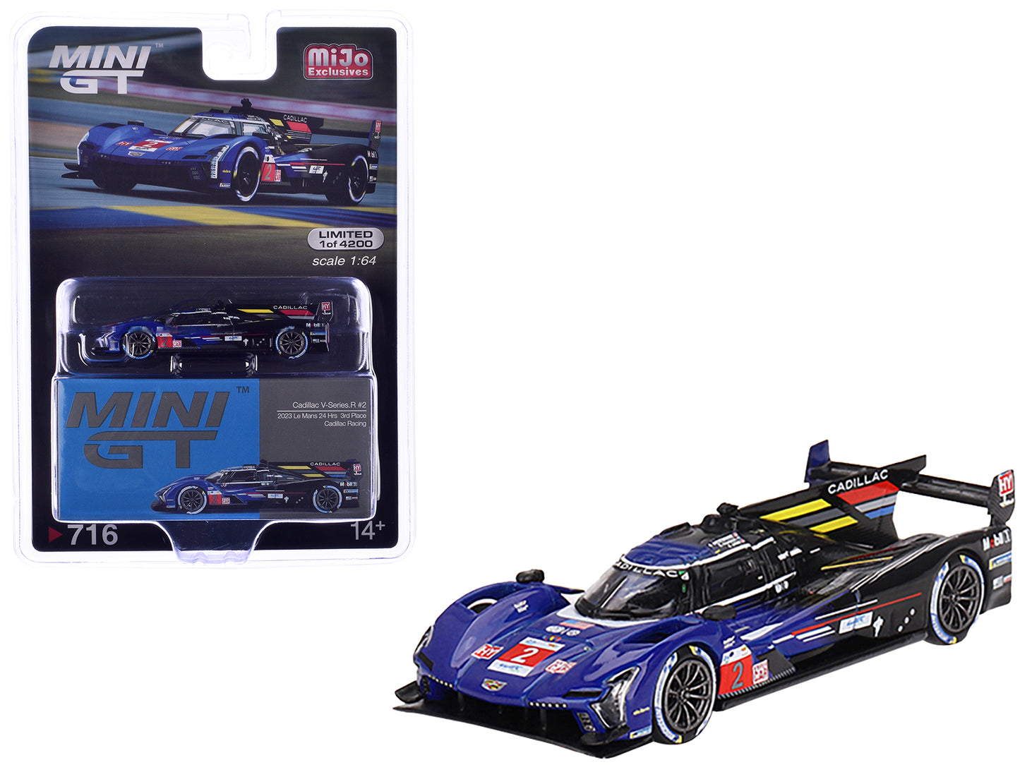 Cadillac V-Series.R #2 Earl Bamber - Alex Lynn - Richard Westbrook "Cadillac Racing" 3rd Place "24 Hours of Le Mans" (2023) Limited Edition to 5400 pieces Worldwide 1/64 Diecast Model Car by Mini GT