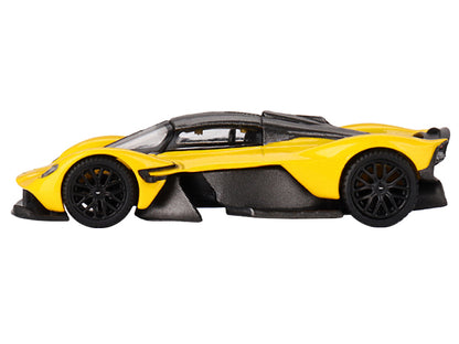 Aston Martin Valkyrie Sunburst Yellow with Carbon Top Limited Edition to 4200 pieces Worldwide 1/64 Diecast Model Car by Mini GT