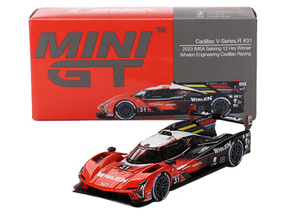 Cadillac V-Series.R #31 Jack Aitken - Pipo Derani - Alexander Sims "Whelen Engineering Racing" Winner IMSA "12 Hours of Sebring" (2023) Limited Edition to 5400 pieces Worldwide 1/64 Diecast Model Car by Mini GT