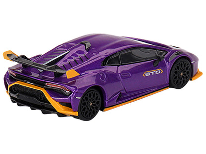 Lamborghini Huracan STO Viola Pasifae Purple Metallic Limited Edition 1/64 Diecast Model Car by Mini GT