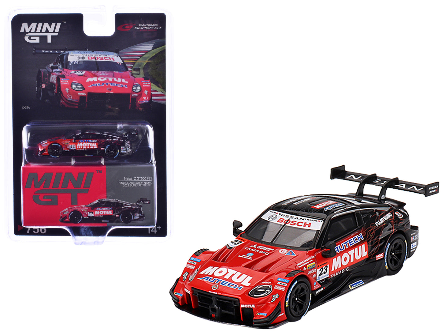 Nissan Z GT500 #23 Tsugio Matsuda - Ronnie Quintarelli "NISMO" "Super GT Series" (2023) Limited Edition 1/64 Diecast Model Car by Mini GT